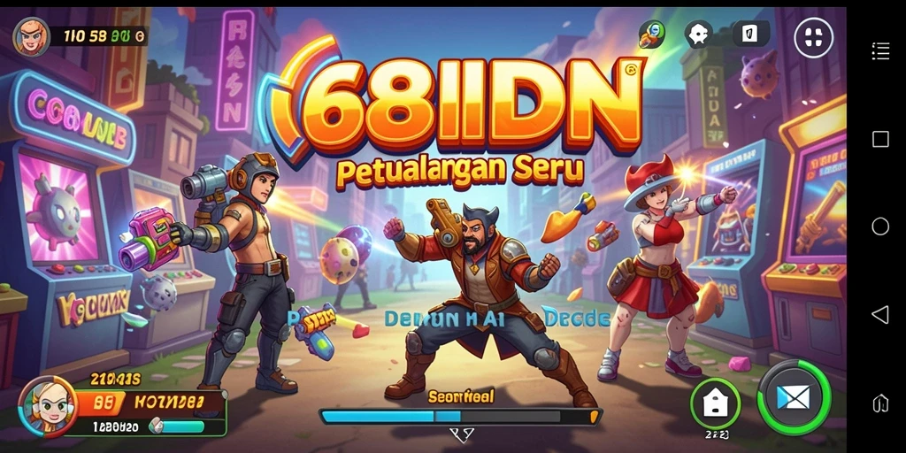 Tampilan gameplay menantang dan seru di 68IDN.