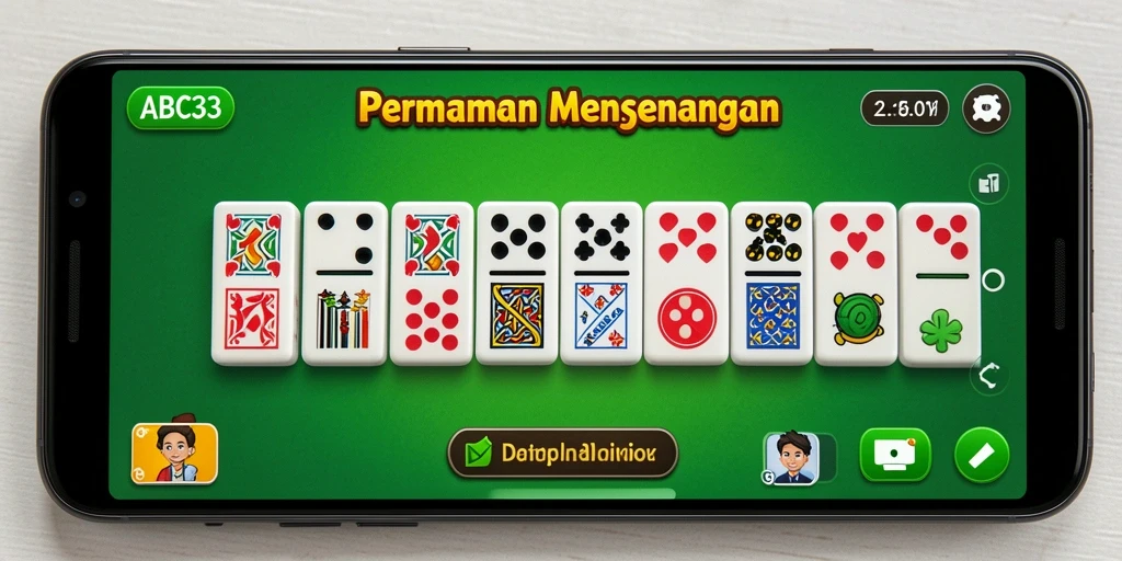 Screenshot gameplay menunjukkan keseruan bermain domino di ABC33.