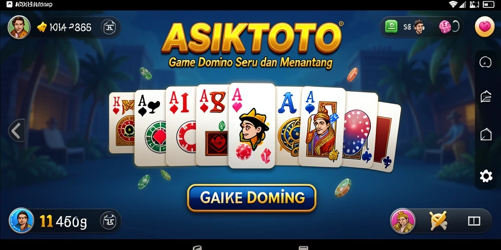 Tampilan gameplay seru dari ASIKTOTO dalam permainan Domino.