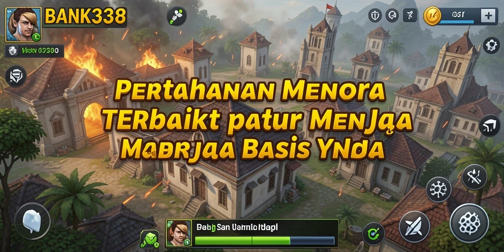 Screenshot gameplay BANK338 yang menunjukkan strategi menara.