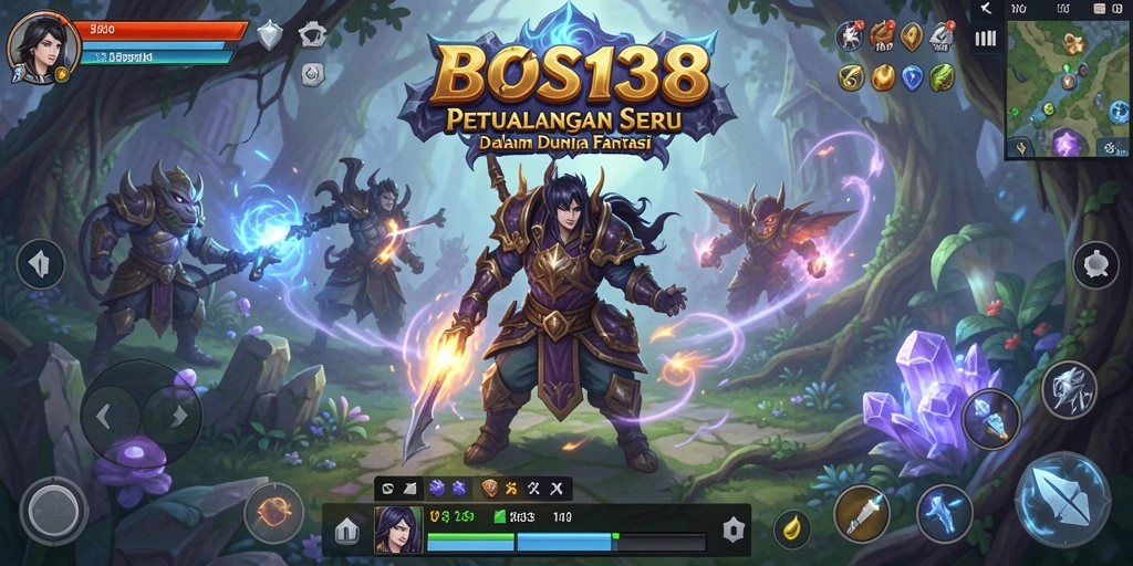 Screenshot utama menampilkan aksi seru dalam permainan BOS138.