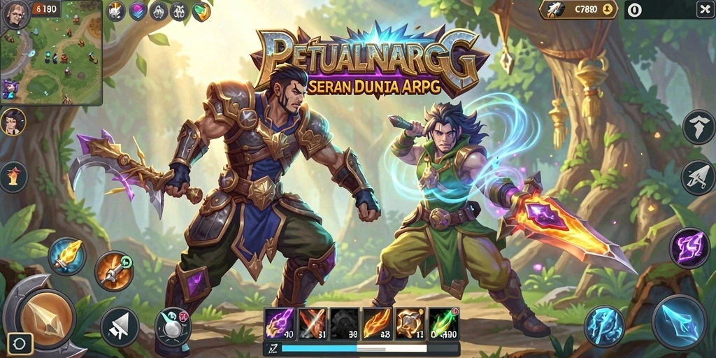 Tampilan menarik dari gameplay C7890 dalam dunia ARPG.