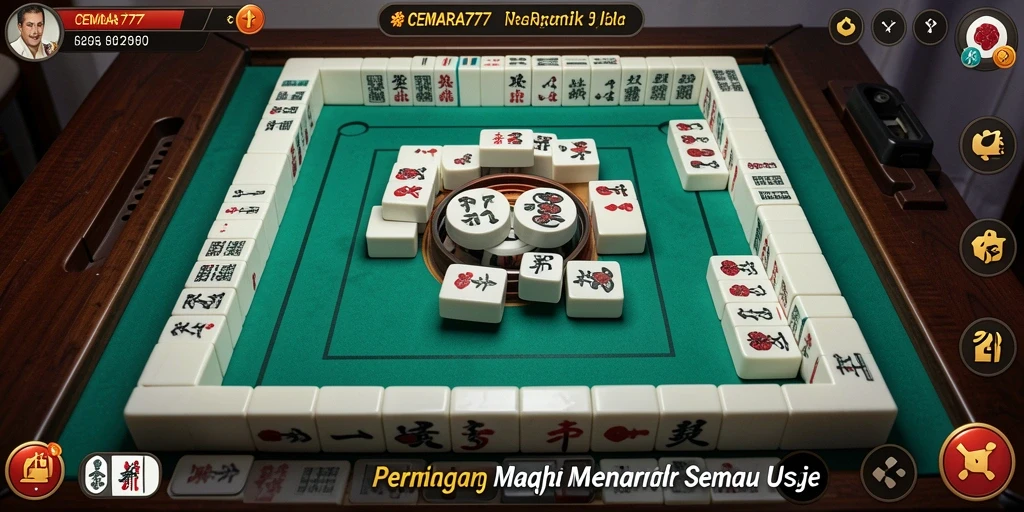 Tampilan gameplay Mahjong yang seru dan interaktif.