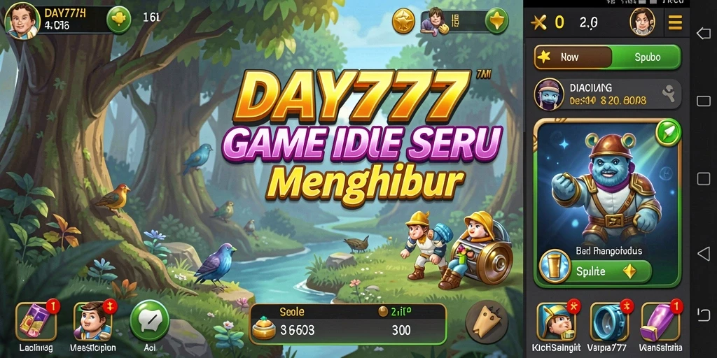 Tampilan gameplay menarik dari DAY777 yang menyajikan aksi Idle.