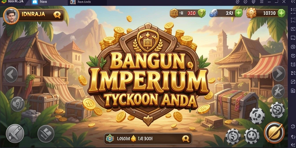Tampilan gameplay menarik dari IDNRAJA yang menunjukkan strategi Tycoon.