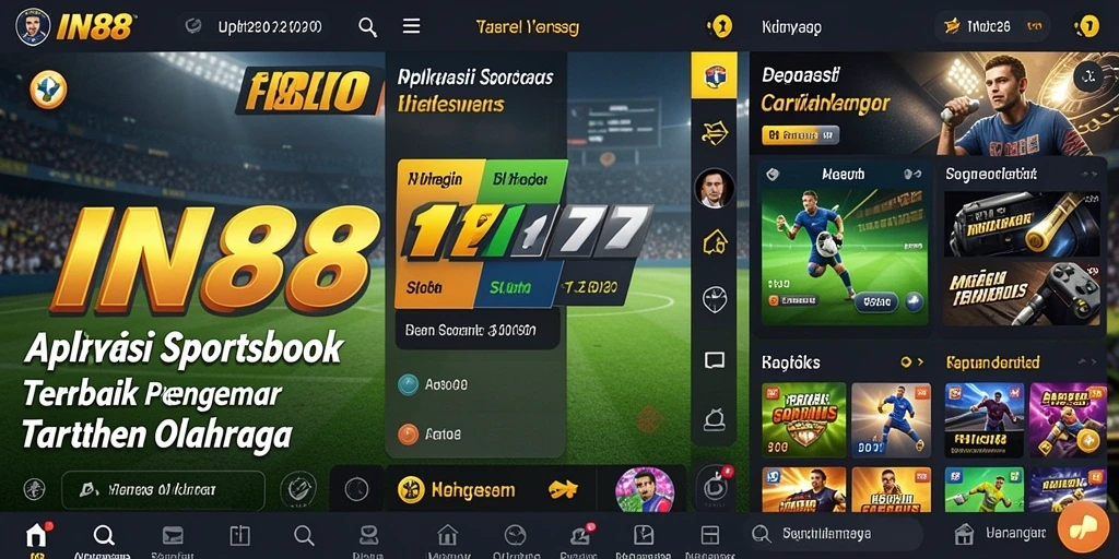 Tampilan utama aplikasi IN88 dengan gameplay sportsbook yang menarik.