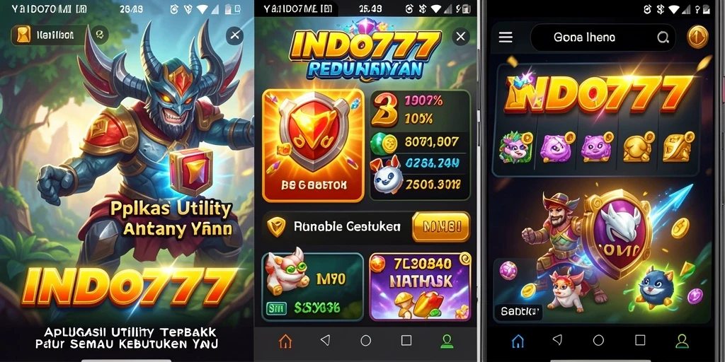 Tampilan antarmuka utama INDO777 yang intuitif dan modern.
