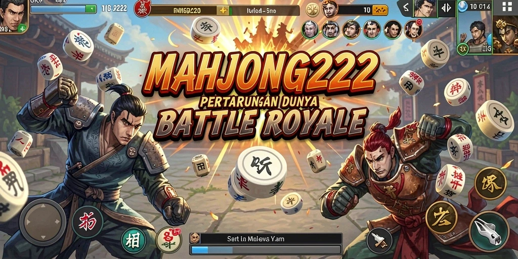Tangkapan layar utama MAHJONG222 menampilkan aksi Battle Royale yang mengesankan.