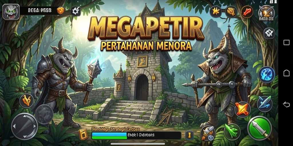 Gameplay seru MEGAPETIR dengan menara yang menakjubkan dalam aksi Tower Defense.