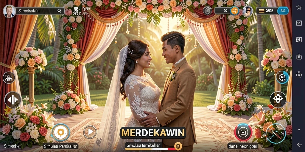 Tampilan gameplay MERDEKAWIN yang menarik dan penuh warna.