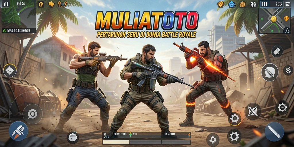 Tangkapan layar menampilkan aksi seru di arena pertarungan MULIATOTO.