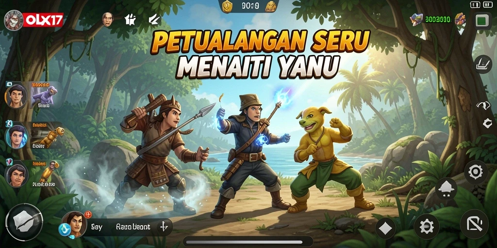 Screenshot utama OLX17 menampilkan gameplay Adventure yang epik.