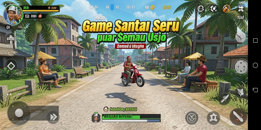 Screenshot RK55 menampilkan gameplay seru dan santai yang memikat.