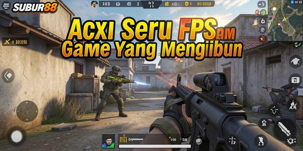 Screenshot gameplay SUBUR88 menunjukkan aksi tembak-menembak yang mendebarkan.