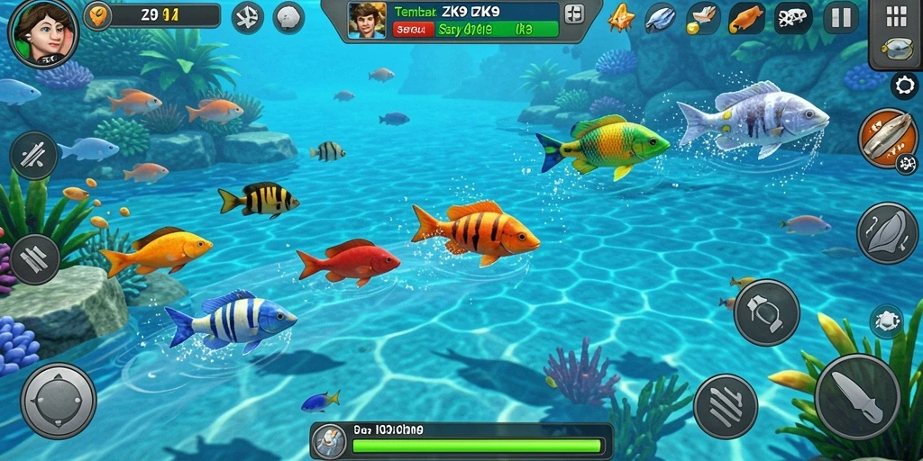 Gameplay seru ZK9 saat menangkap ikan di lautan.
